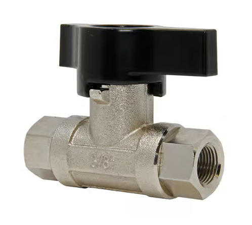 Ball valve with two fittings (male/female or any 2)