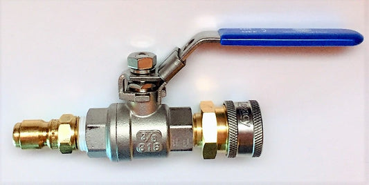 Ball valve with two fittings (male/female or any 2)